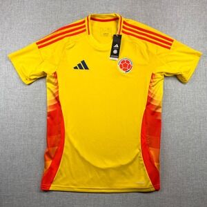 adidas Colombia 2024 Home Soccer Jersey Men Large Yellow AEROREADY New with Tags